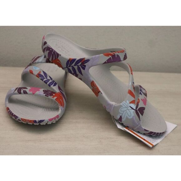 Crocs 211698-101 Women's Sz 6 Pearl/Light Gray Kadee II Tropical Sandals - Picture 9 of 9